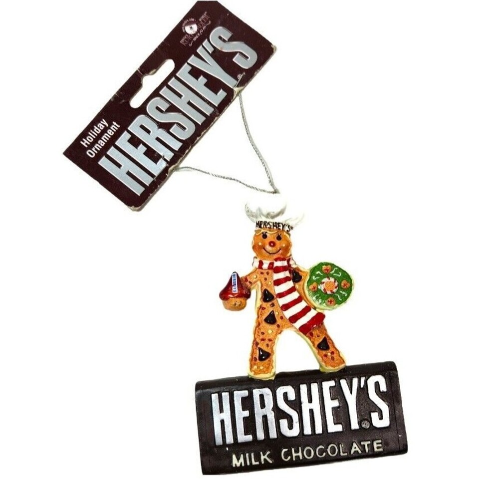 Kurt Adler Hershey's Chocolate Chip Man Christmas Ornament 2005 With Tags Kiss